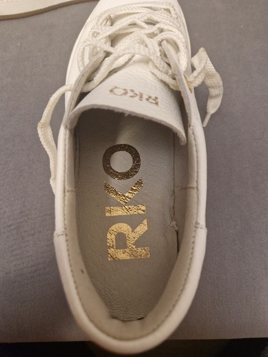 Skórzane tenisówki, półbuty Ryłko jak nowe