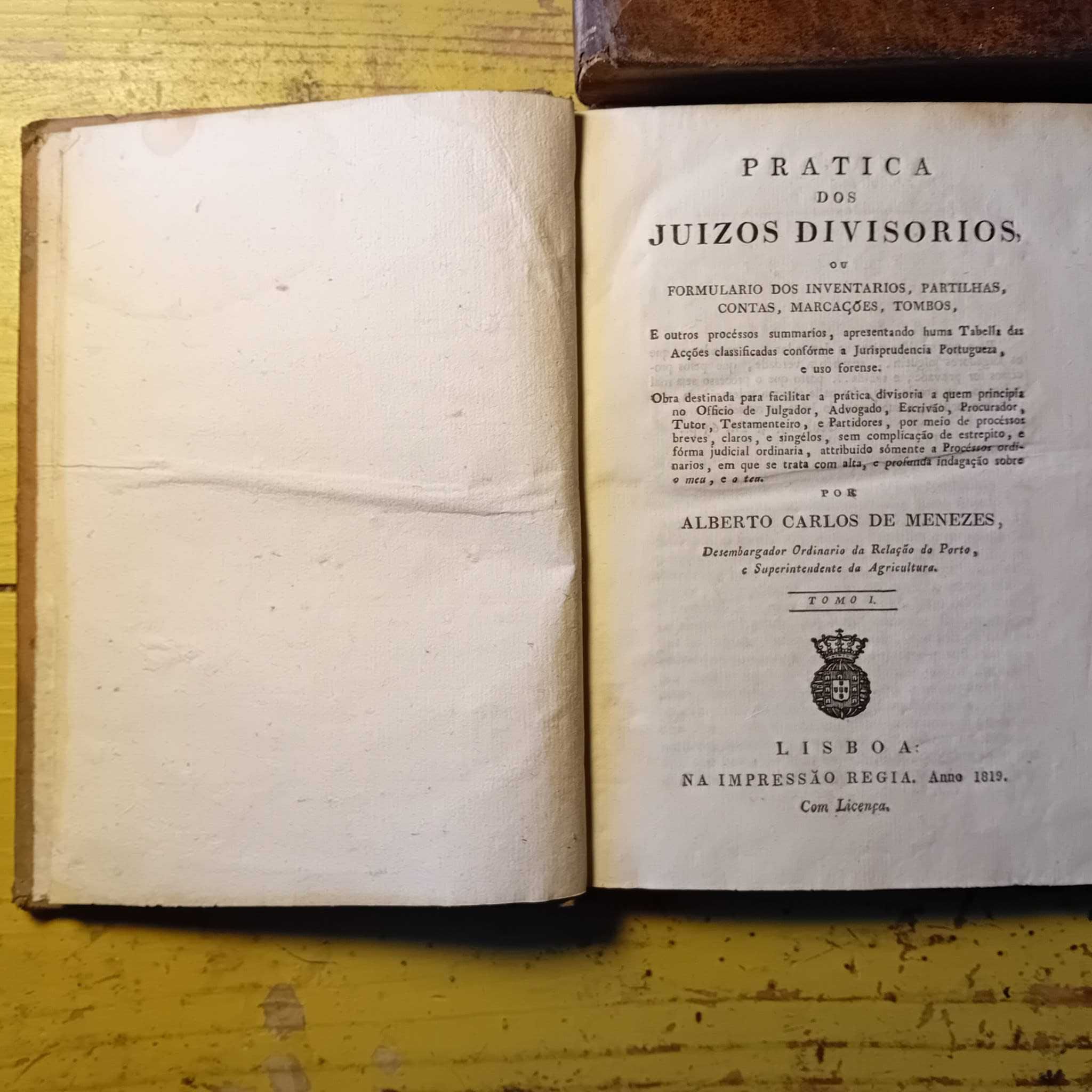 Alberto Carlos Menezes, Pratica dos Juizos divisórios (2vol.), 1819