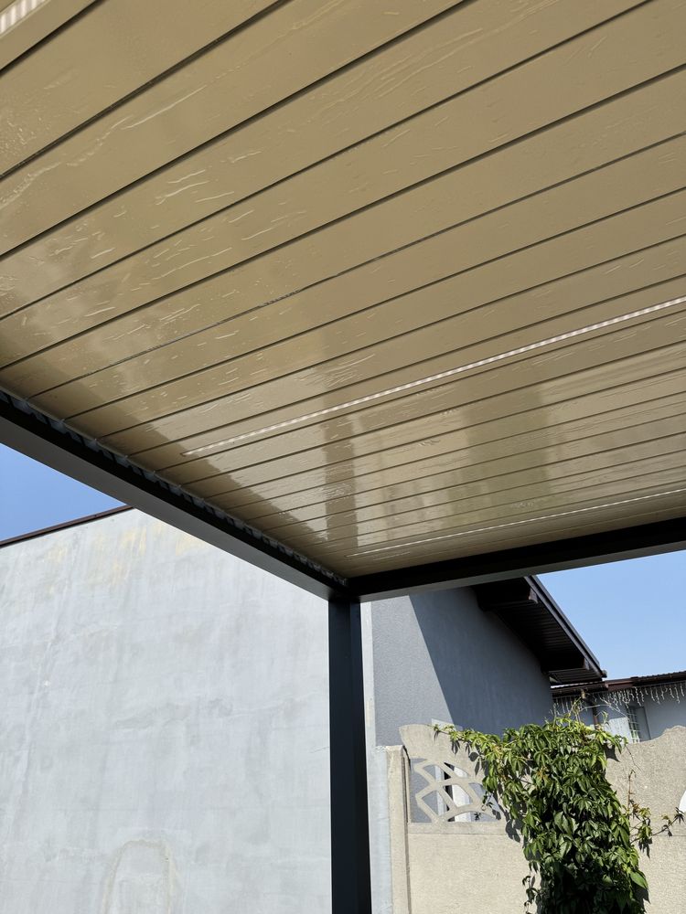 Pergola aluminowa 3x3 3x4 3x5 elektryczna LED RGB biały dach