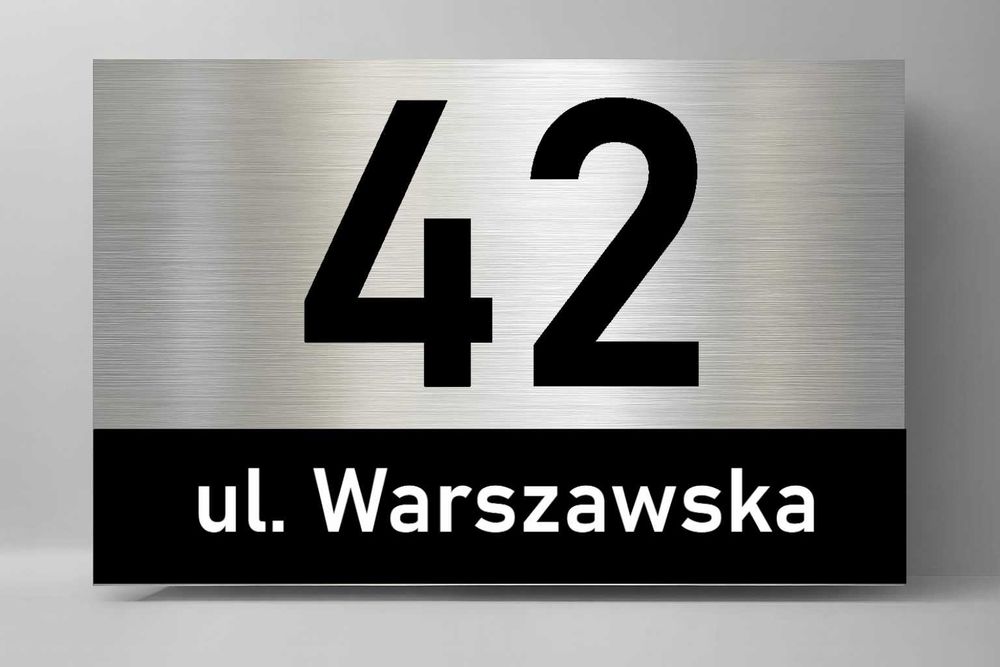 Numer na Dom Tabliczka Adresowa z numerem domu Nierdzewny numer domu