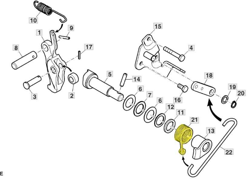 Sprężyna, blokada postojowa skrzyni PowerQuad L80167 OEM JOHN DEERE