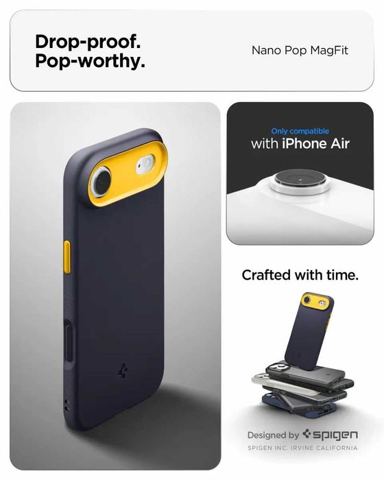 Чехол Spigen Nano Pop MagFit для iPhone Air Blueberry Navy