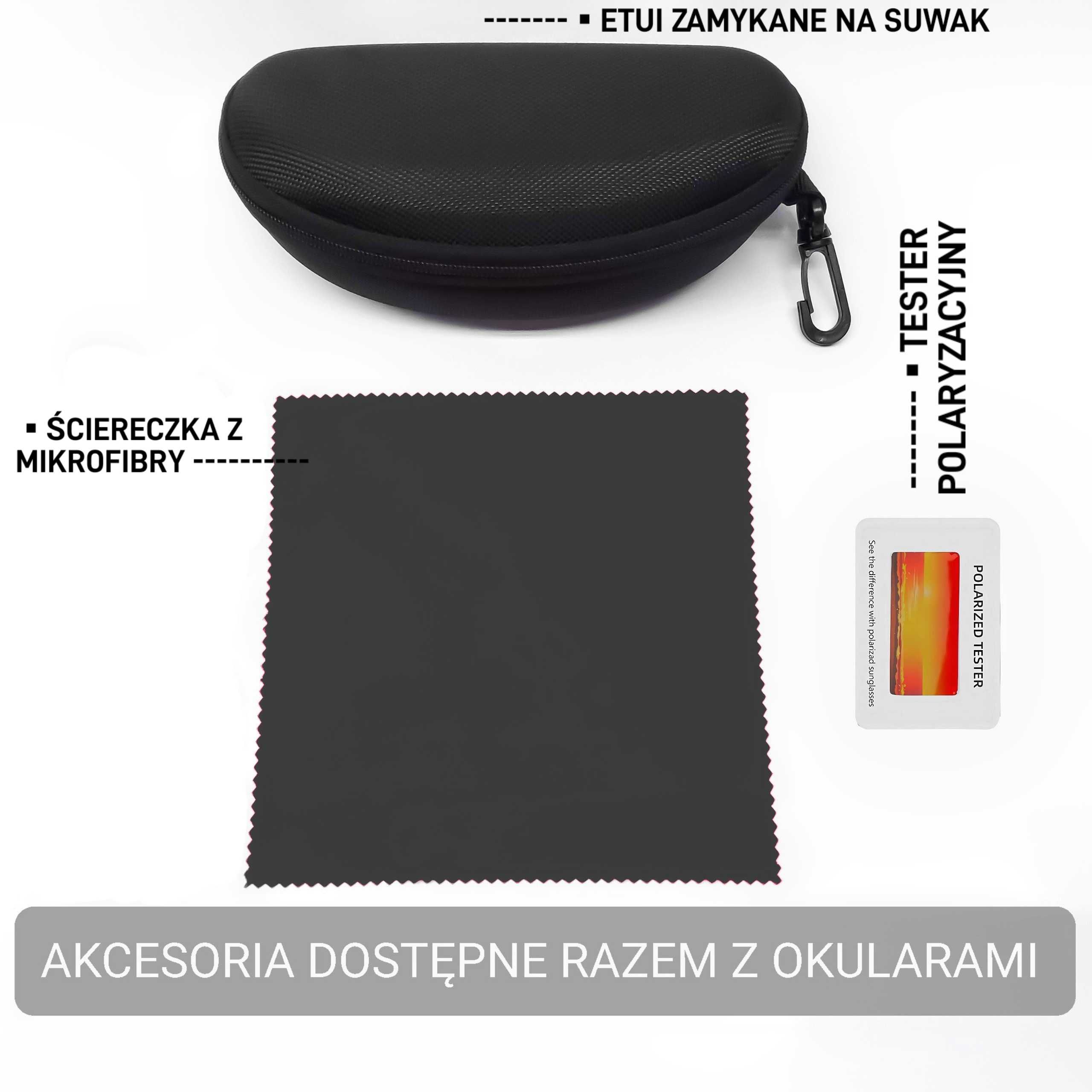 OKULARY PRZECIWSŁONECZNE. Polaryzacyjne. Matte Black. Sportowe. Męskie