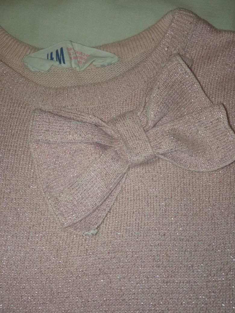 Vestido gliter menina rosa bebé 2/4 anos