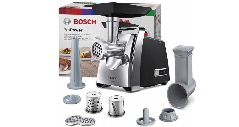 Nowa BOSCH Maszynka Do mięsa Zestaw Szatkownica Do Kiełbas Metalowa