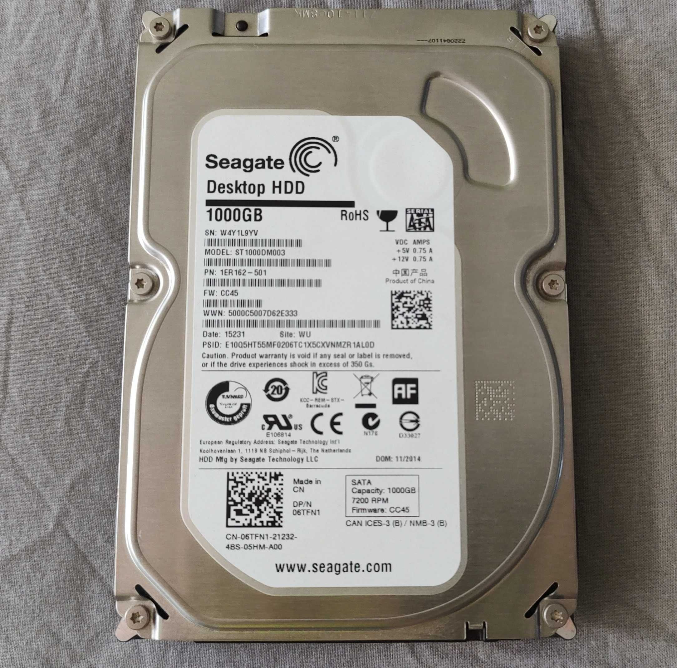 Dysk twardy HDD SEAGATE DESKTOP 1TB +kabel sata