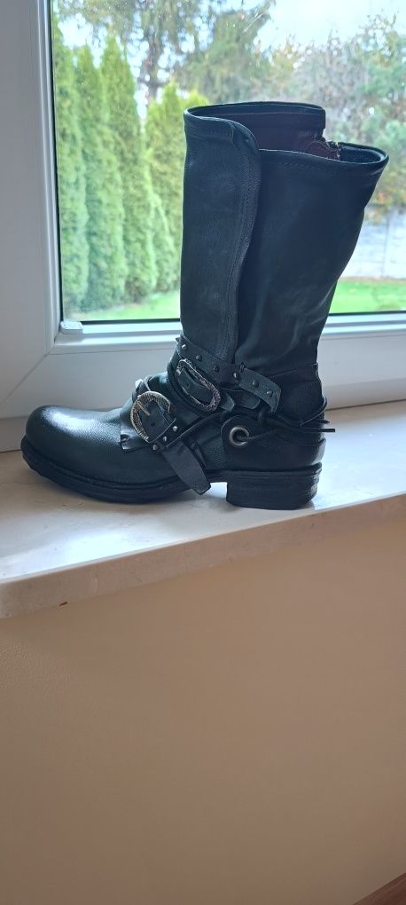 Kozaki skórzane Venezia 38 NOWE