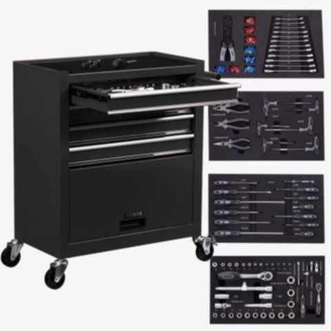 Wozek warsztatowy z narzedziami Arebos