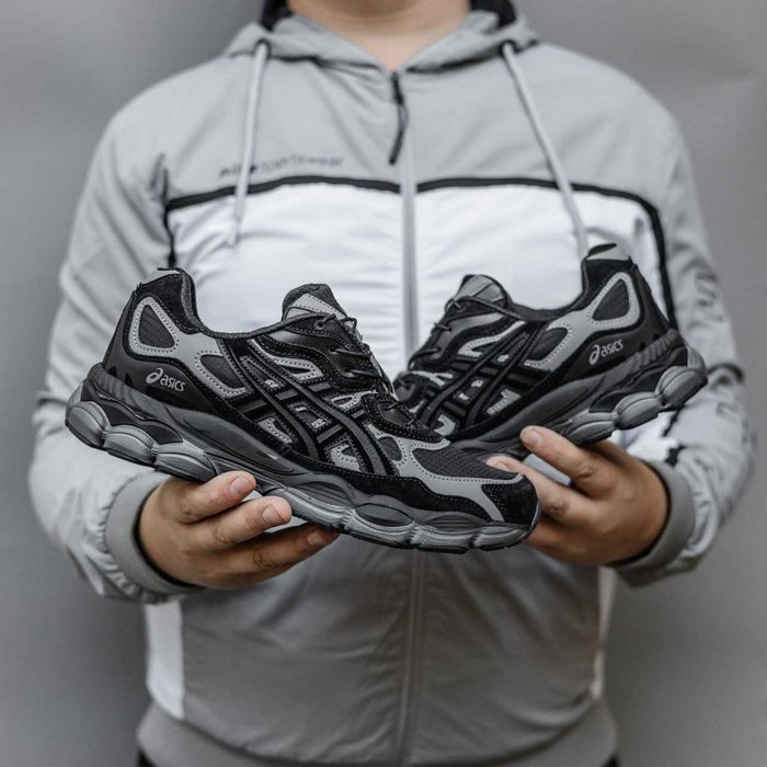 Кросівки зимові Asics Gel-NYC Termo Black/Grey premium