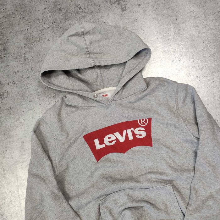 MĘSKA Bluza Klasyczna Bawełna duże Logo Levis Hoodie z Kapturem LEVIS