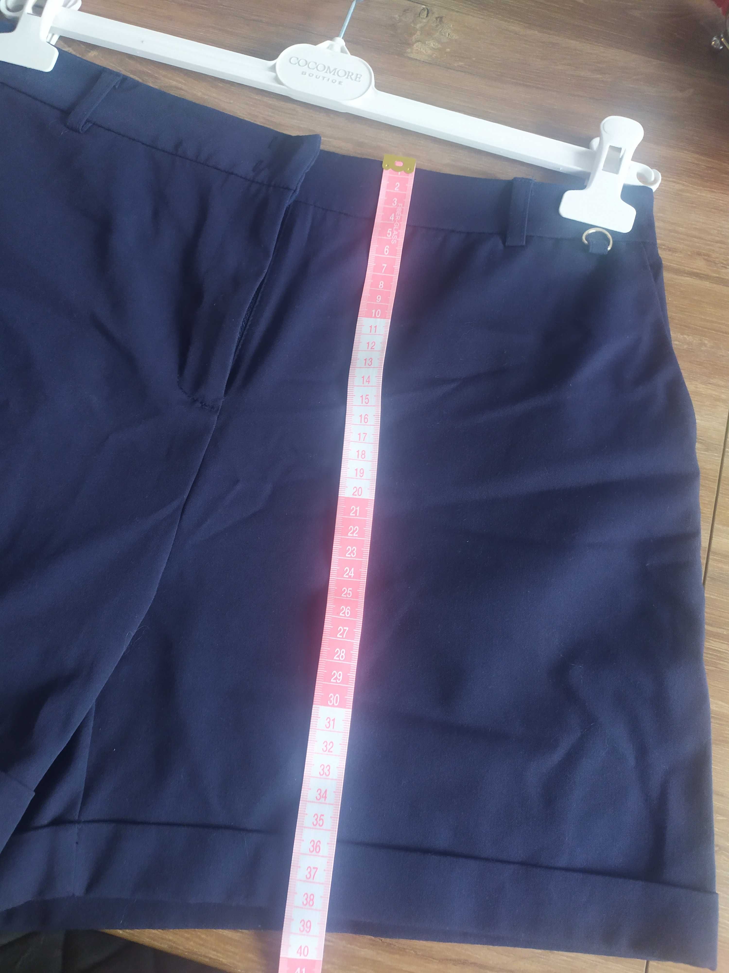 Granatowe spodenki TARANKO 38 M krótkie ciemne spodnie jak nowe