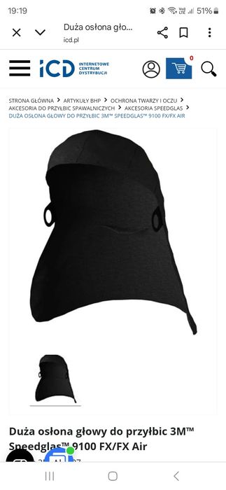 Osłona głowy Speedglas 3M adflo