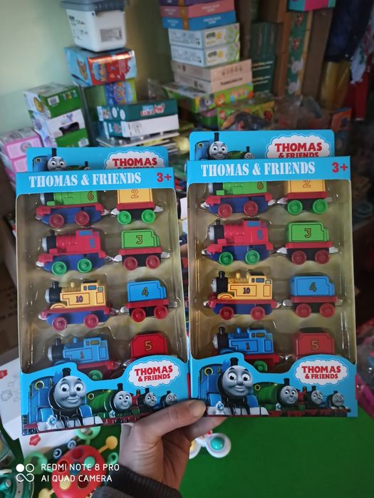 Потяг магнітний Томас поїзд конструктор цифри вагони магнитный поезд