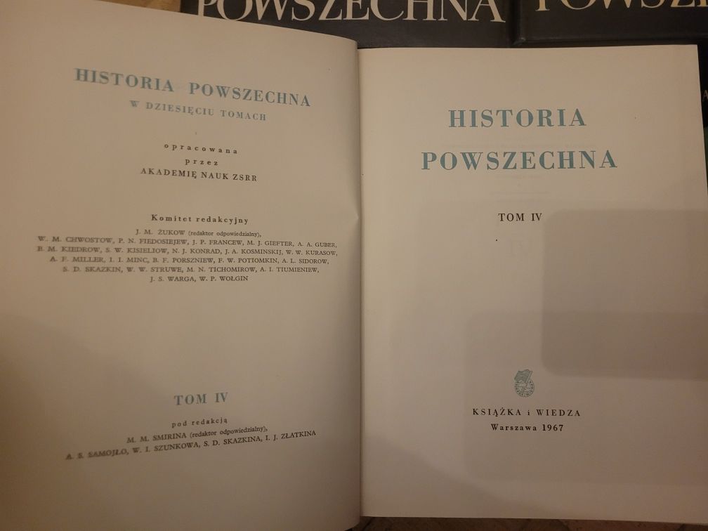 J.M.Żukow Historia Powszechna tomy 4,6,8,9,10 KiW 1967