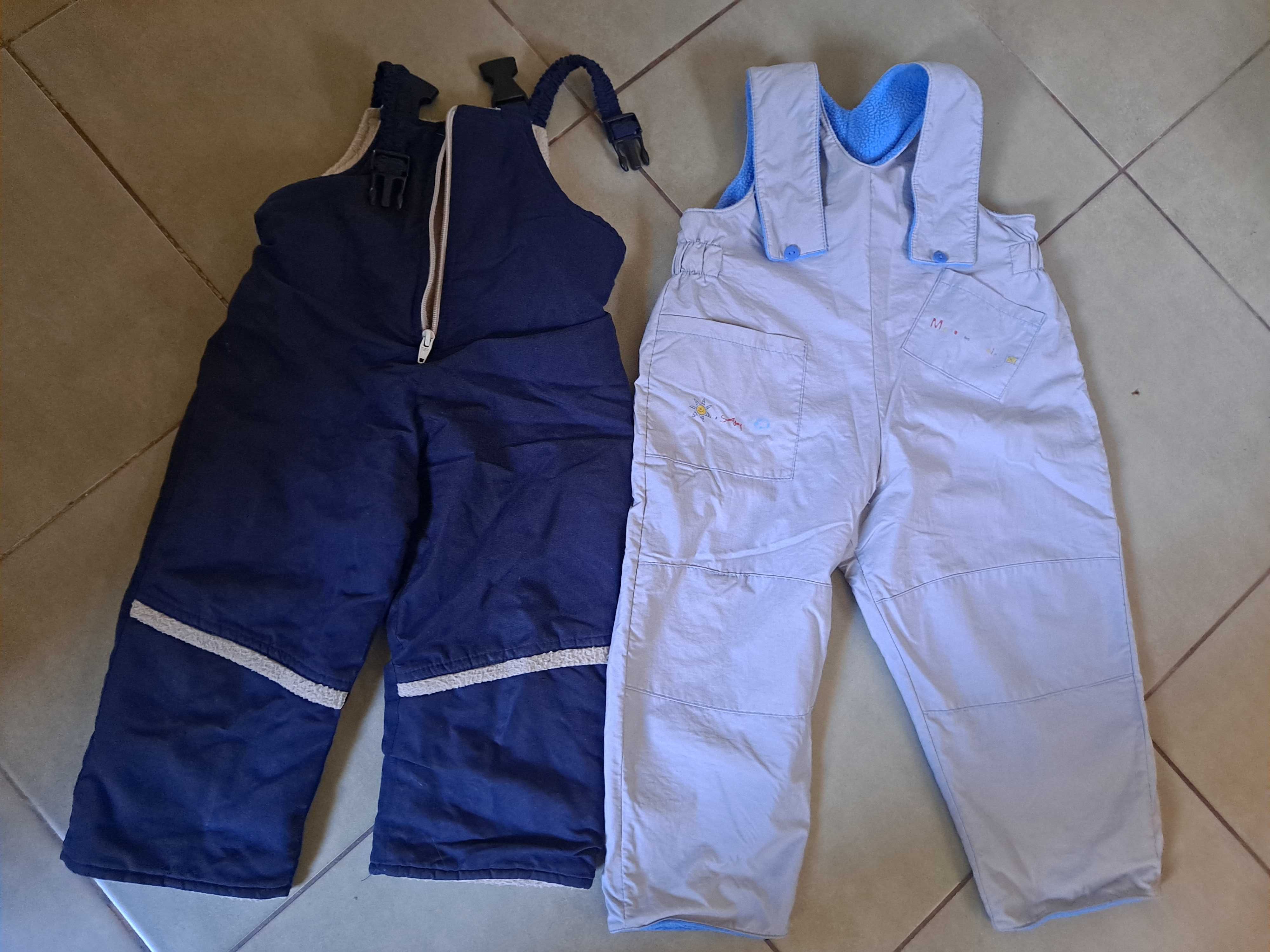 Spodnie zimowe, rozmiar 86/92, 2 szt.