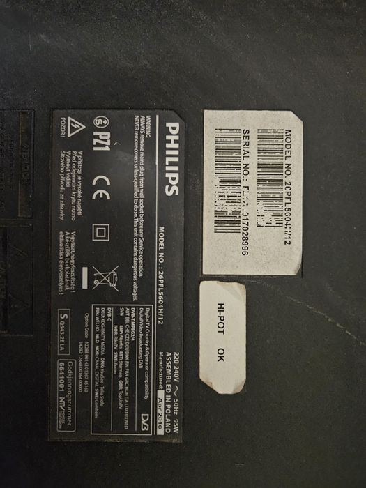 TV Philips 26PFL5604H/12 para peças