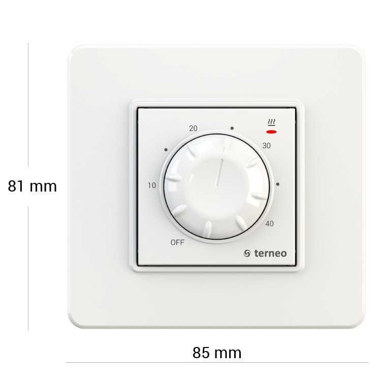 Терморегулятор для теплых полов terneo rtp, белый