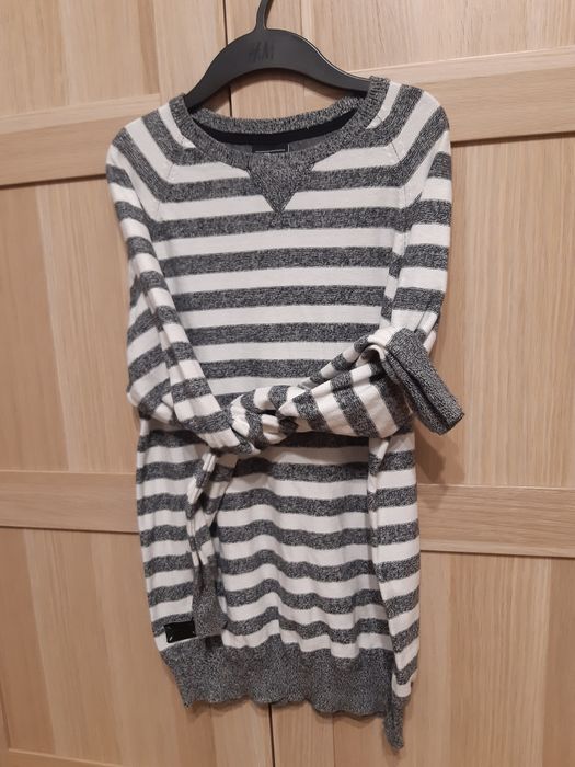 Sweter paski  mięciutki M męski