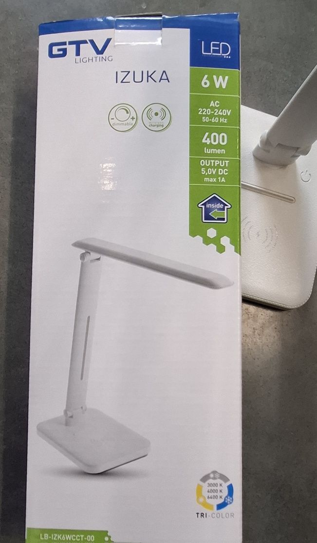 Lampka Biurkowa IZUKA LED z ładowarka indukcyjną!