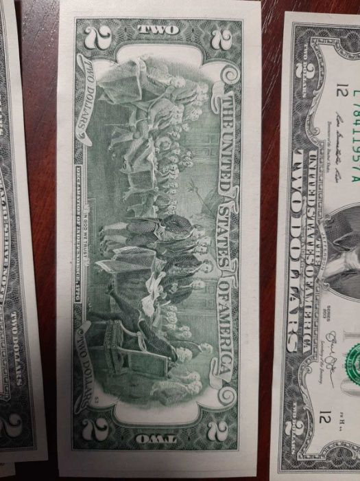 Два доллара - легендарная банкнота, купюра 2 доллара - 145 грн