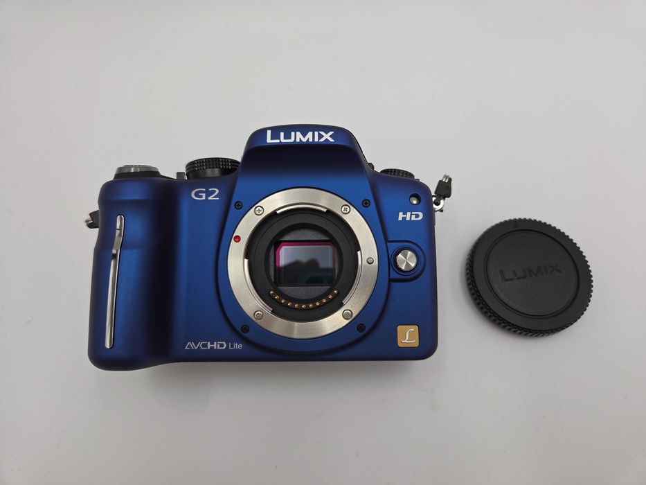 WYPRZEDAŻ Aparat Panasonic Lumix G2 body - niebieski - jak nowy