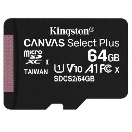 MicroSD Kingston Canvas Select Plus 64 Gb  R100 MB/s  (SDCS2/64GB)