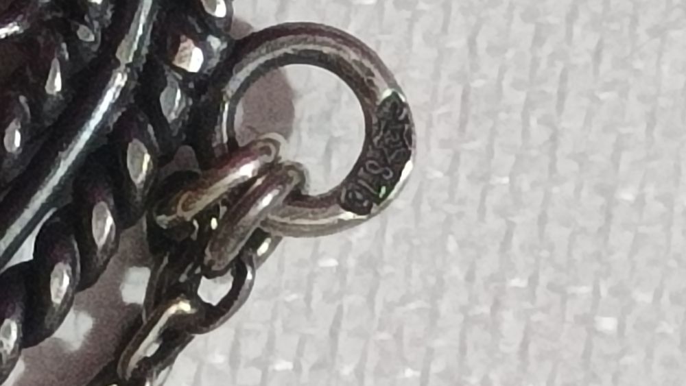 Срібне кольє підвіс з янтарем вінтаж