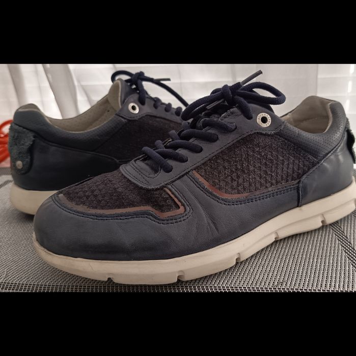 Биркенштоки оригінал ортопедичні шкіряні кросівки Birkenstock 38 сині