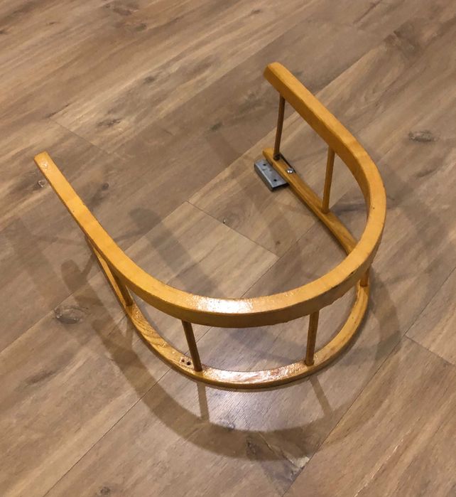 Drewniane oparcie do sanek, podpórka z tyłu na sanki