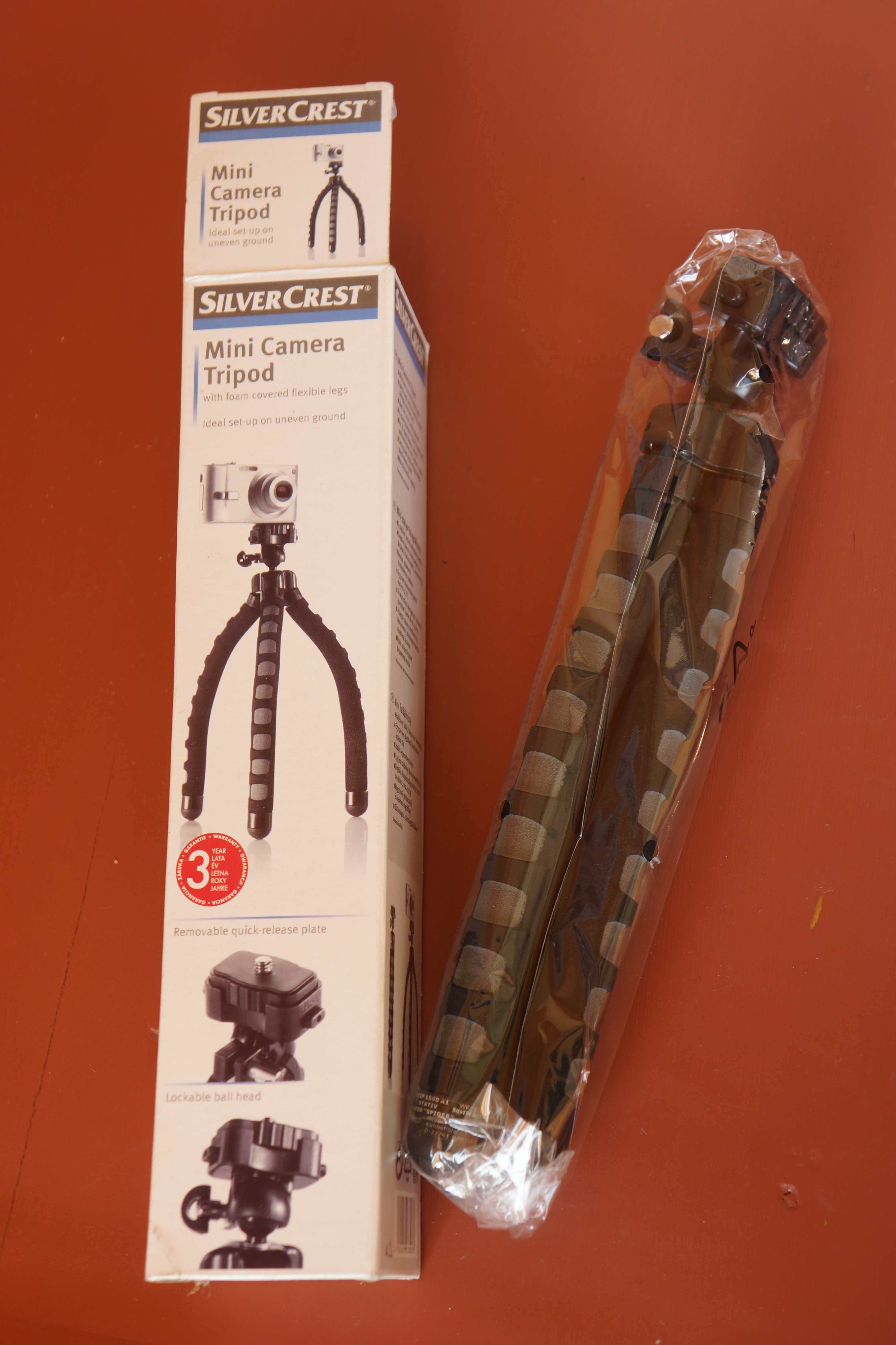 Mini statyw do aparatu - z giętkimi nóżkami - Silver Crest
