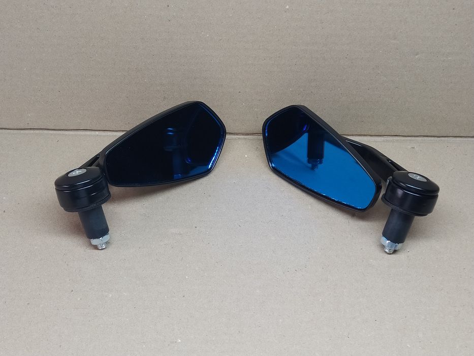 Зеркала мото (пара) "ПРИЗМА SPORT CUSTOM" в торец руля, чёрный