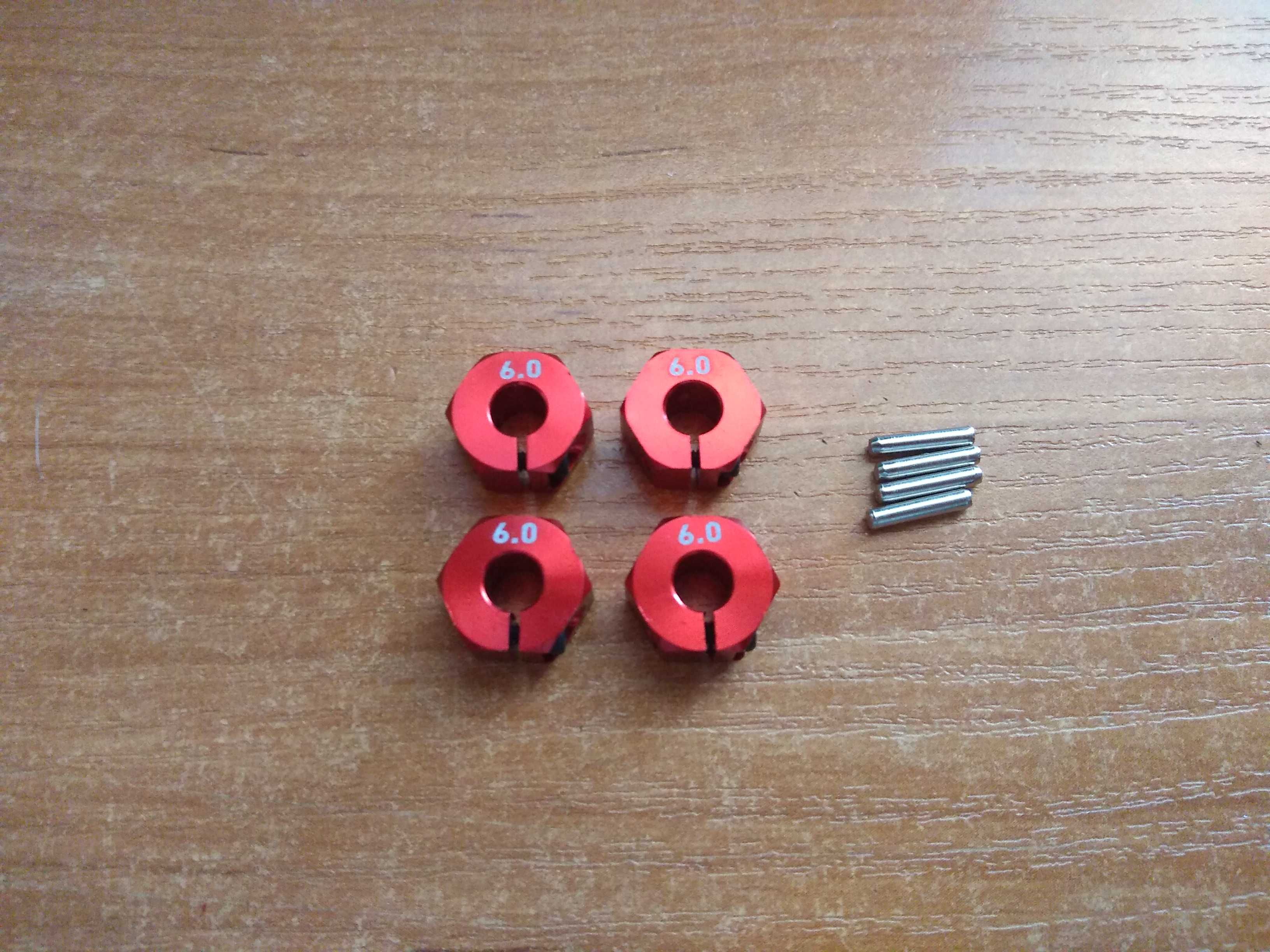 Piasty kół model RC alu hub HEX 12mm szerokość 6mm Skręcane Nowe