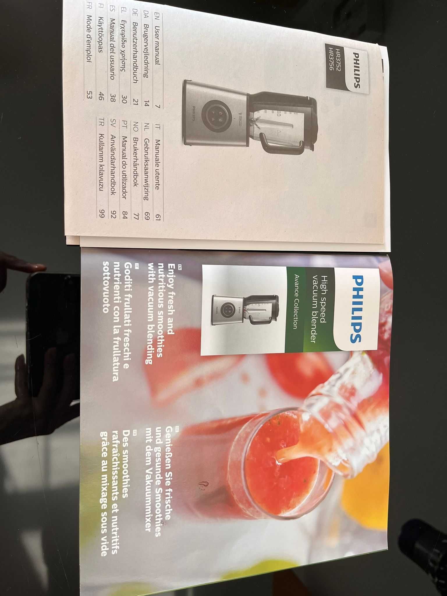 Philips HR3752 Liquidificador a vácuo de alta velocidade - Blender