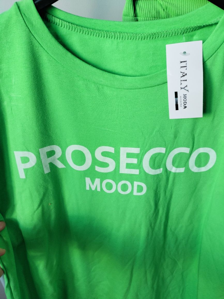 Ostatni ! Komplet zielony Prosecco bluzka i legginsy r.uni od L wzwyż