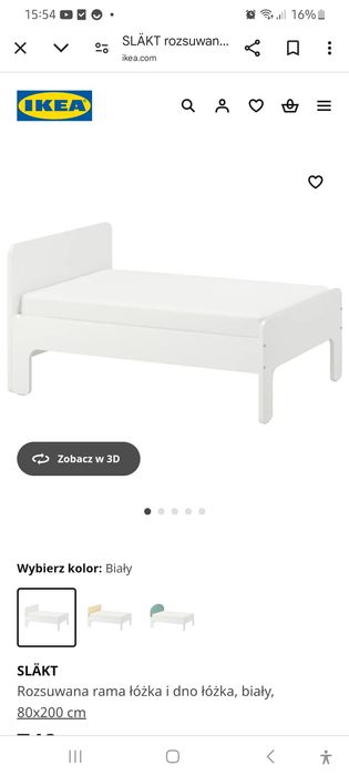 Łóżko z materacem ikea
