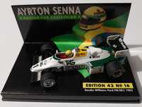 Ayrton Senna F1 teste Williams FW08 C 1983 Minichamps