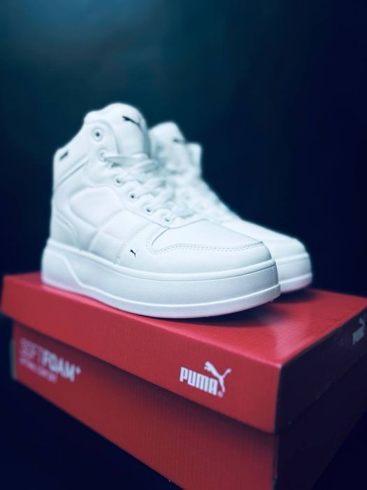 Ботинки Puma зима женские / жіноче взуття Пума тепле / белые ботинки