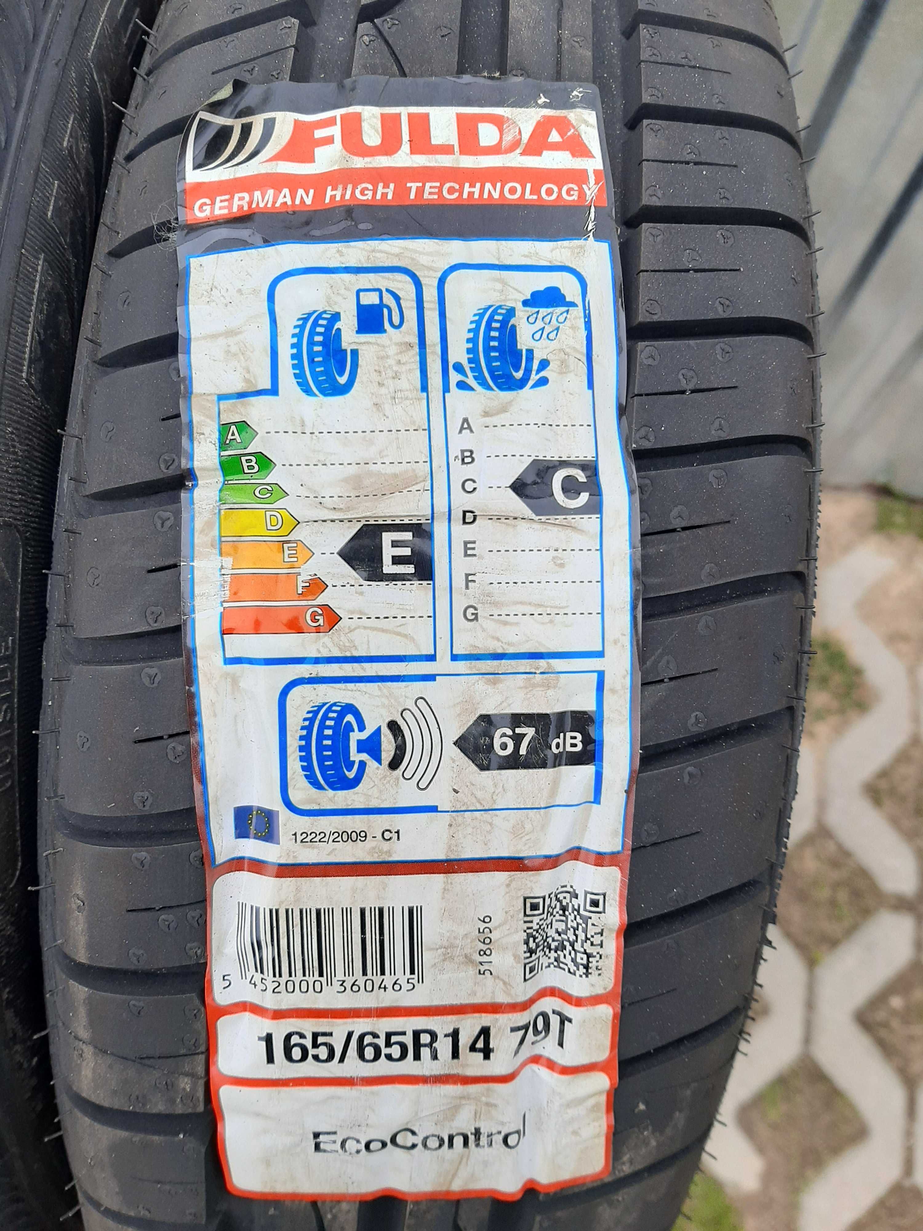 2x Opony letnie 165/65R14 Fulda EcoControl Nowe Okazja