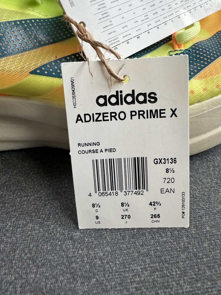 Кросівки кроссовки Adidas Adizero Prime X оригинал