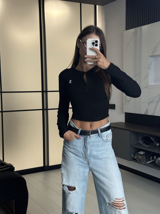 Лонгслів ralph lauren, кроп топ, жіноча кофта