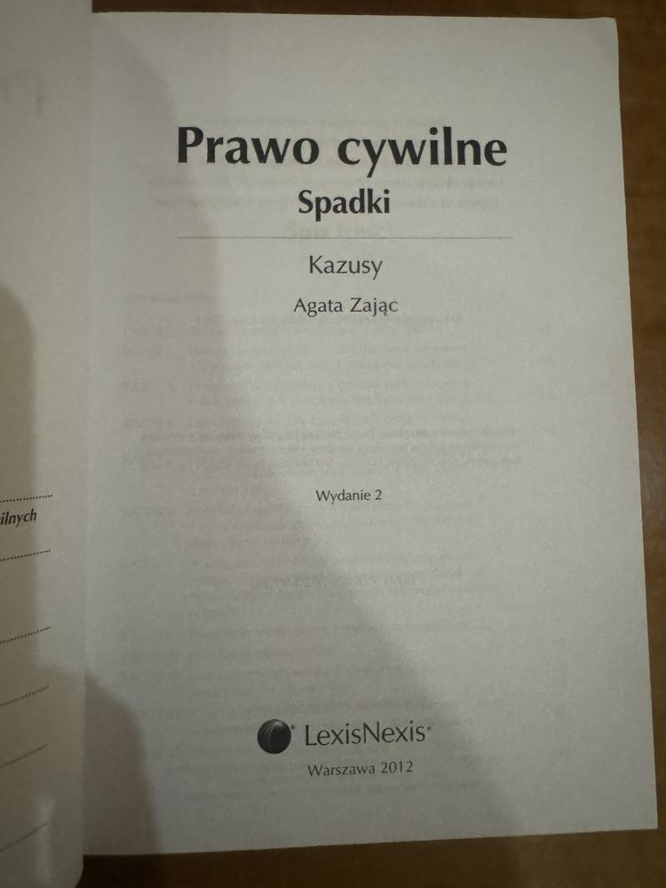 Prawo cywilne spadki kazusy Agata Zając