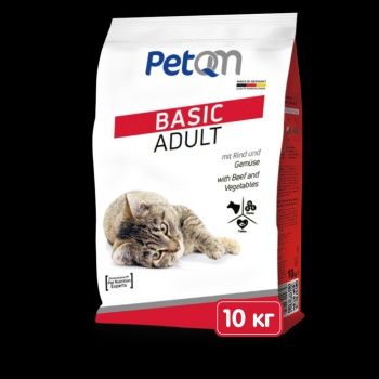 Сухой корм для котов Happy Cat PetQM Basic Adult 10 кг