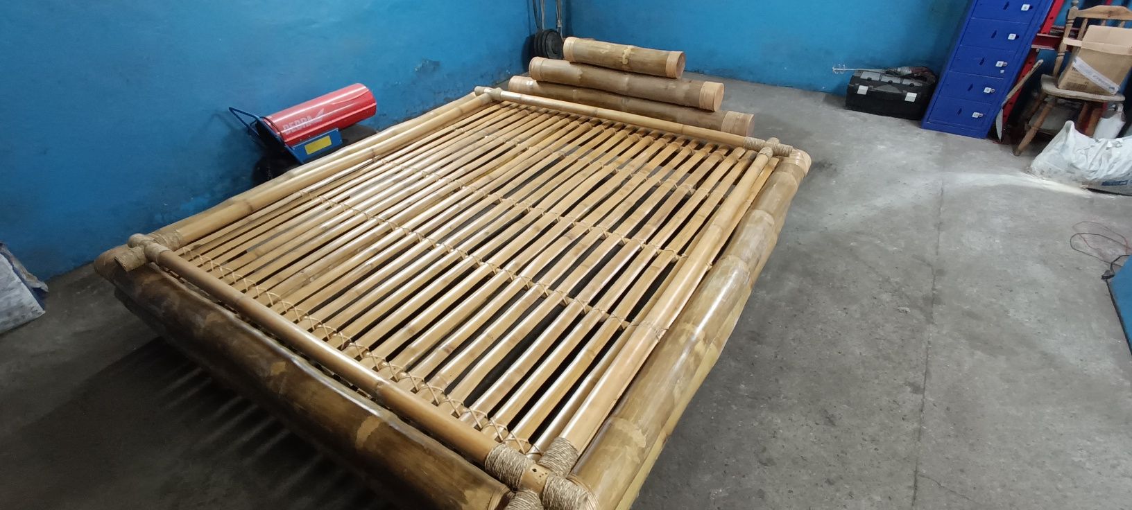 Łóżko bambusowe sypialniane