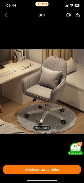 Cadeira INFANTIL com giro 360° e Ajuste de Altura