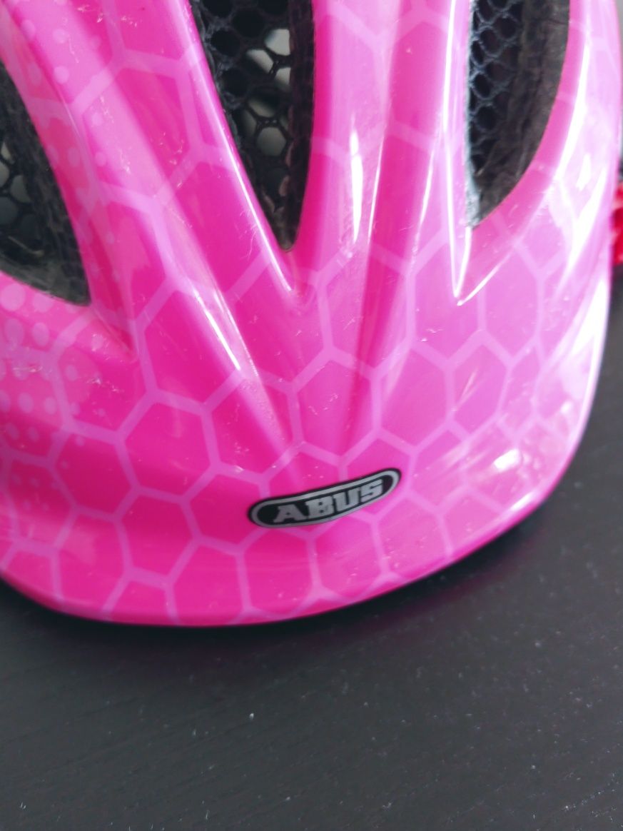 Kask ABUS Smiley 45-50 cm dziewczynki różowy rowerowy