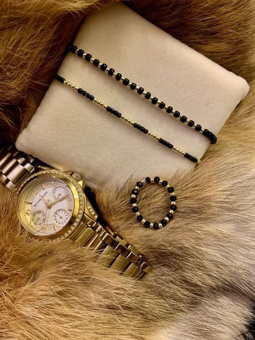 Komplet biżuterii z koralikow szklanych