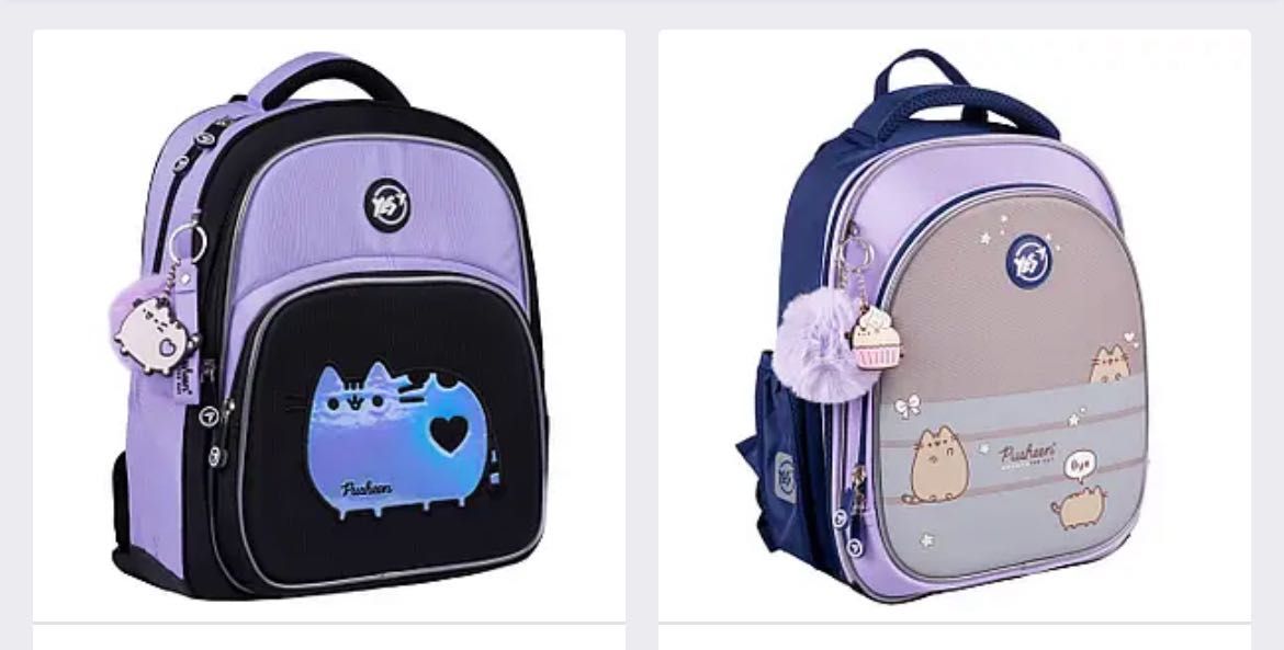 Рюкзак YES шкільний Pusheen ортопедичний каркасний пушин напівкаркас