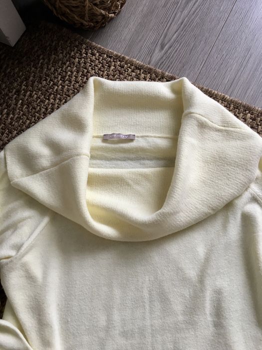 Kanarkowy sweterek Orsay miły dzianina bawełna ciepły jesienny 36/38 s