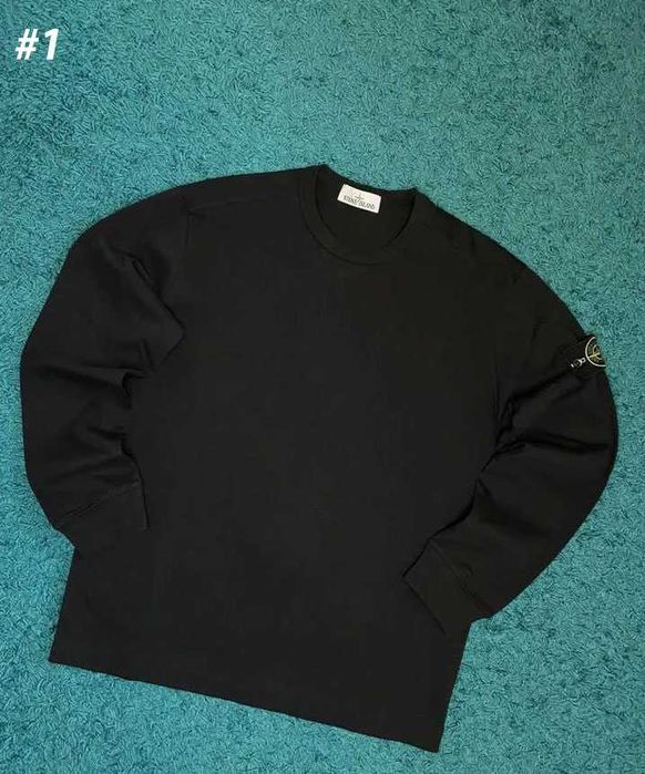 Новий світшот Stone Island - Кофта Стон Айленд Черная - С-ХЛ