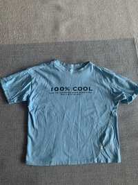 Niebieski tshirt z napisami Zara